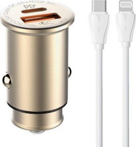 Ładowarka LDNIO Ładowarka samochodowa LDNIO C506Q USB, USB-C + Kabel USB-C - Lightning 1