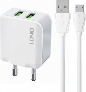 Ładowarka LDNIO Ładowarka sieciowa LDNIO A2201 2USB + kabel Micro USB 1