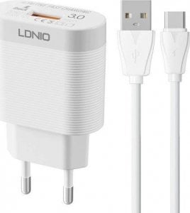 Ładowarka LDNIO Ładowarka sieciowa LDNIO A303Q USB 18W + kabel USB-C 1