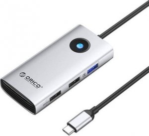 HUB USB Orico Stacja dokująca HUB 5w1 Orico USB-C, HDMI, 2xUSB (srebrna) 1
