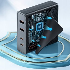 Ładowarka Mcdodo Stacja ładująca Hyperspace GaN 100W Mcdodo CH-1802 2xUSB-C, 2xUSB-A (czarna) 11