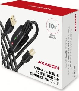 Kabel USB Axagon USB-A - USB-B 10 m Czarny (ADR-210B) 8