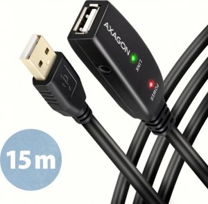 Kabel USB Axagon USB-A - USB-A 15 m Czarny (ADR-215) 1