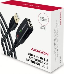 Kabel USB Axagon USB-A - USB-A 15 m Czarny (ADR-215) 8
