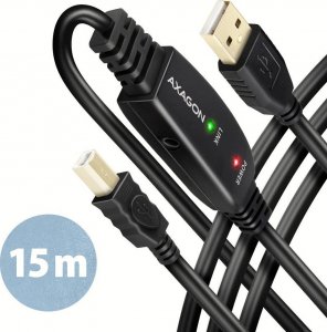 Kabel USB Axagon USB-A - USB-B 15 m Czarny (ADR-215B) 1