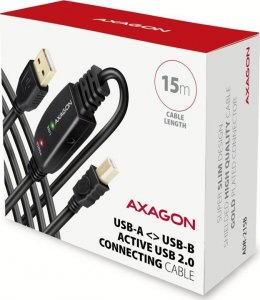 Kabel USB Axagon USB-A - USB-B 15 m Czarny (ADR-215B) 8