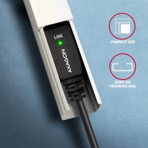 Kabel USB Axagon USB-A - USB-B 20 m Czarny (ADR-220B) 4
