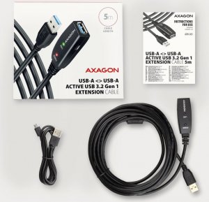 Kabel USB Axagon USB-A - USB-A 5 m Czarny (ADR-305) 7