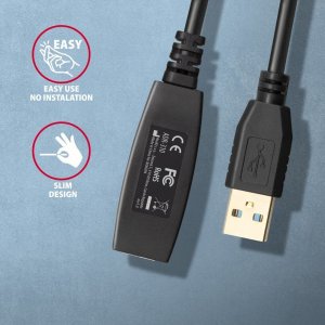 Kabel USB Axagon USB-A - USB-A 10 m Czarny (ADR-310) 3