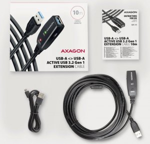 Kabel USB Axagon USB-A - USB-A 10 m Czarny (ADR-310) 7