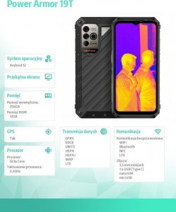 Smartfon UleFone Power Armor 19T 12/256GB Czarny  (UF-PA19T/BK) 21