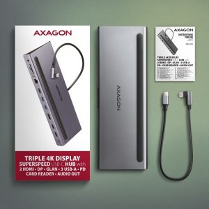 Stacja/replikator Axagon HMC-4KX3 USB-C 13