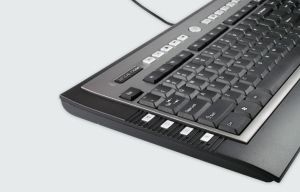 Klawiatura Modecom Przewodowa Czarno-srebrna US (KMC9002130) 2
