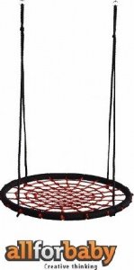 Huśtawka AllForBaby HUŚTAWKA BOCIANIE GNIAZDO CZARNO-ZIELONA120CM,200kg 5