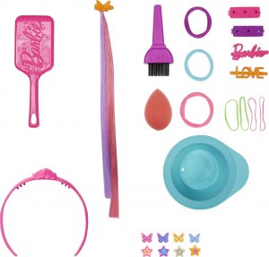 Lalka Barbie Mattel Głowa do stylizacji Neonowa tęcza Blond włosy HMD78 3