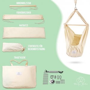 Wolke MiNe Hamak Kołyska Wolke Bawełna Organiczna Wełna Eko 3