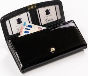 Rovicky Duży lakierowany portfel damski z systemem RFID Protect  Rovicky NoSize 7