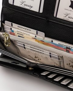 Rovicky Duży lakierowany portfel damski z systemem RFID Protect  Rovicky NoSize 9