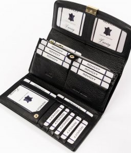 Rovicky Duży lakierowany portfel damski z systemem RFID Protect  Rovicky NoSize 10