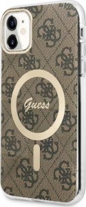 Guess Etui Guess GUHMN61H4STW Apple iPhone 11 brązowy/brown hardcase 4G MagSafe 1
