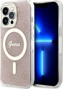 Guess Etui Guess GUHMP13LH4STP Apple iPhone 13 Pro różowy/pink hardcase 4G MagSafe 1