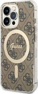 Guess Etui Guess GUHMP13LH4STW Apple iPhone 13 Pro brązowy/brown hardcase 4G MagSafe 1