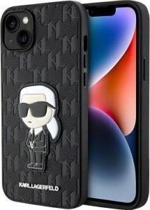 Karl Lagerfeld Etui Karl Lagerfeld KLHCP14MSAKHPKK Apple iPhone 14 Plus czarny/black Saffiano Monogram Ikonik 1