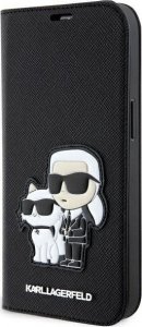 Karl Lagerfeld Etui Karl Lagerfeld KLBKP14SSANKCPK Apple iPhone 14 bookcase czarny/black Saffiano Karl & Choupette 1