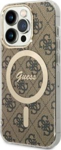Guess Etui Guess GUHMP14LH4STW Apple iPhone 14 Pro brązowy/brown hardcase 4G MagSafe 1