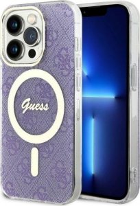 Guess Etui Guess GUHMP14LH4STU Apple iPhone 14 Pro purpurowy/purple hardcase 4G MagSafe 1