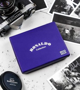 Ronaldo Klasyczny, Poziomy Skórzany Portfel Męski Bez Zapięcia! 5