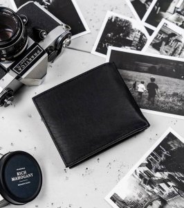 Ronaldo Klasyczny, Poziomy Skórzany Portfel Męski Bez Zapięcia! 6