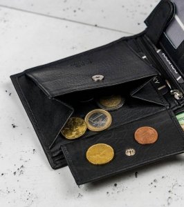 Ronaldo Klasyczny, Poziomy Skórzany Portfel Męski Bez Zapięcia! 7