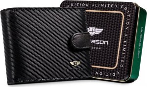 Peterson Carbonowy portfel męski Peterson czarny PTN 304Z-CA-6549 BLACK 1