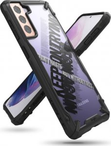 Ringke Etui Ringke Fusion X Design do Samsung Galaxy S21+ 5G (S21 Plus 5G) czarny (Cross) 1