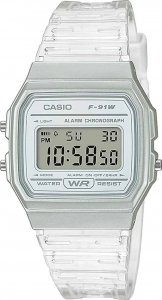 Zegarek Casio Zegarek marki Casio model F-91W_M kolor Biały. Akcesoria Dla obu płci. Sezon: Cały rok NoSize 1
