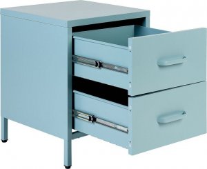Beliani Szafka nocna metalowa jasnoniebieska MALAVI 4