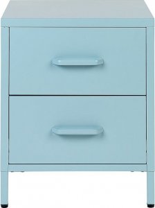 Beliani Szafka nocna metalowa jasnoniebieska MALAVI 5