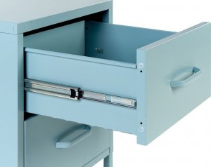 Beliani Szafka nocna metalowa jasnoniebieska MALAVI 7