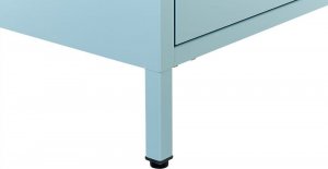 Beliani Szafka nocna metalowa jasnoniebieska MALAVI 8