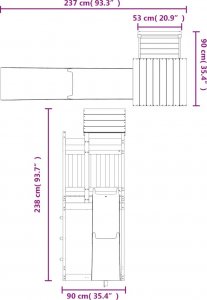 vidaXL Plac zabaw do ogrodu, lite drewno daglezjowe 9