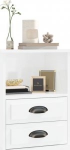 vidaXL Szafki nocne, 2 szt., białe, wysoki połysk, 43x36x60 cm 4