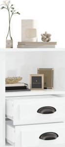 vidaXL Szafki nocne, 2 szt., białe, wysoki połysk, 43x36x60 cm 5