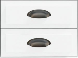 vidaXL Szafki nocne, 2 szt., białe, wysoki połysk, 43x36x60 cm 7