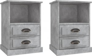 vidaXL Szafki nocne, 2 szt., szarość betonu, 43x36x60 cm 2