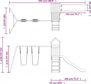 vidaXL Plac zabaw do ogrodu 12