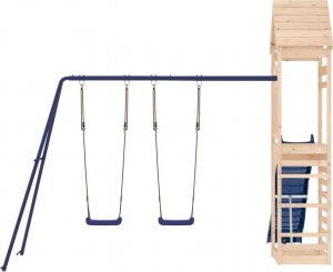 vidaXL Plac zabaw do ogrodu, lite drewno sosnowe 4