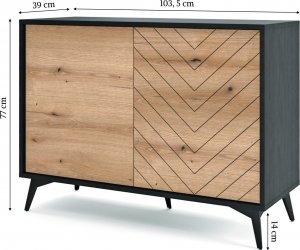 Intesi Komoda Fargo w jodełkę 5