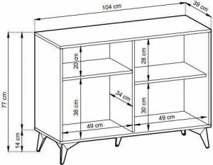 Intesi Komoda Fargo w jodełkę 6