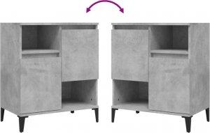 vidaXL Komody, 3 szt., szarość betonu, 60x35x70 cm 7